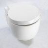 WC Suspendu Compact Avec Abattant Céramique Blanc - 50x41 cm - Charm