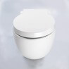 Compacto WC sostenido con revestimiento de cerámica blanca - 50x41 cm - Charm