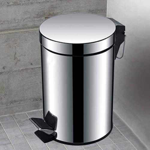 3 liter chrome pedal bin on Rue du Bain