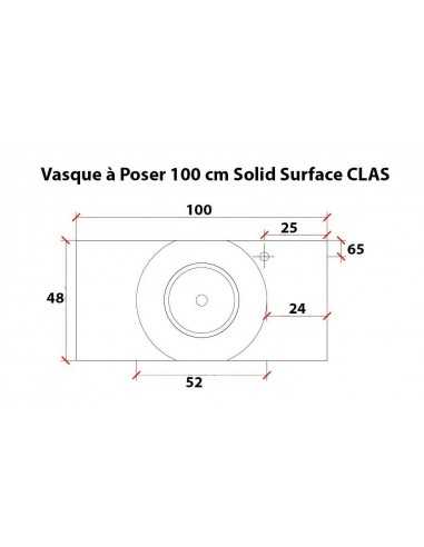 Single hanging washbasin matt white - Clas