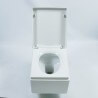 WC rectángulo sostenido con risa - Cerámica blanca - 52x39 cm -Kube