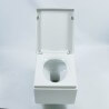 WC Suspendu Rectangle avec Abattant - Céramique Blanc - 52x39 cm -Kube