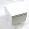 WC Suspendu Rectangle avec Abattant - Céramique Blanc - 52x39 cm -Kube