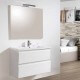 Meuble de salle de bain 2 tiroirs - Blanc - Vasque - 80x46 cm - City | Rue du Bain