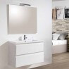 Armadio da bagno 2 cassetti - Bianco - Vasque - 80x46 cm - Città