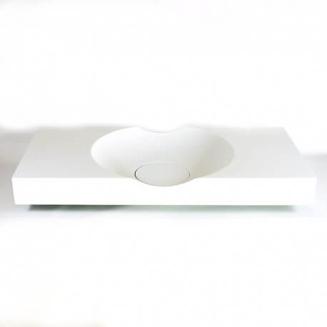 Lavabo colgante único blanco mate - Clas