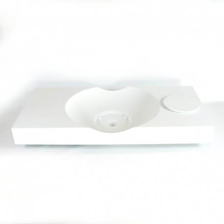 Single hanging washbasin matt white - Clas