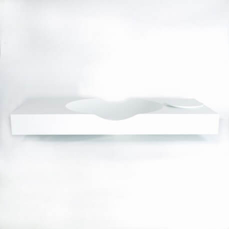 Lavabo colgante único blanco mate - Clas