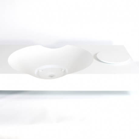 Lavabo colgante único blanco mate - Clas
