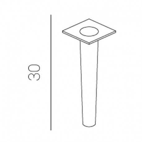 Pies de aluminio para muebles de baño 30 cm