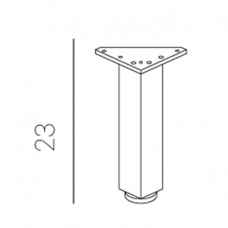 Aluminium feet for bathroom furniture 23 cm
