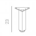 Aluminium feet for bathroom furniture 23 cm