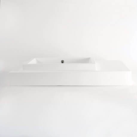 Colgante de lavabo blanco compuesto Lignum