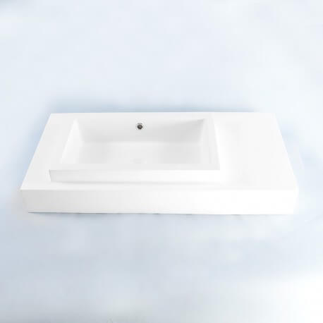 Colgante de lavabo blanco compuesto Lignum