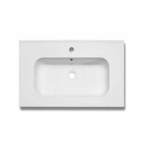 Armadio bagno 2 cassetti + lavabo e specchio Led, 60x46 cm, Antracite, Mia