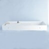 Lavabo Suspendu Rectangulaire Solid surface Blanc Mat 100x50cm - Lodge