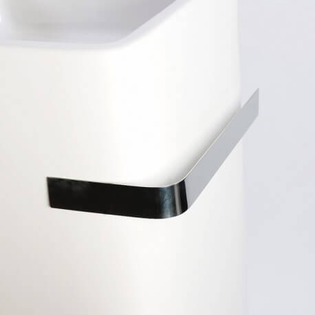 Lave Main Totem Carré Céramique avec porte serviette Alto | Rue du Bain