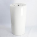 Lavabo Totem Cylindre Céramique Blanc - Sigma | Rue du Bain