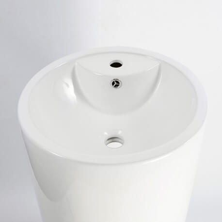 Lavabo Totem Cylinder Ceramic White - Sigma