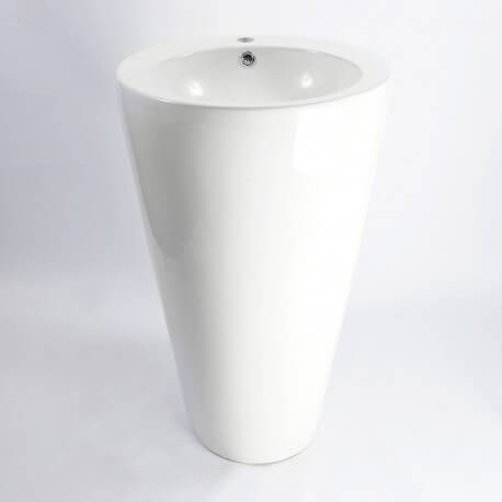  Lavabo Totem Cerámica redonda Ego blanco