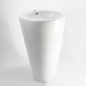  Lavabo Totem Cerámica redonda Ego blanco