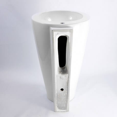  Lavabo Totem Cerámica redonda Ego blanco