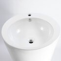  Lavabo Totem Cerámica redonda Ego blanco
