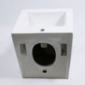 Lavabo square totem hanging ceramic white Life