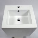 Lavabo square totem hanging ceramic white Life