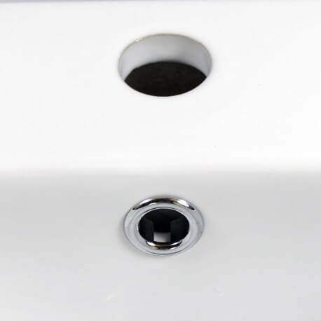 Lavabo totem carré suspendu céramique blanc Life | Rue du Bain