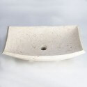 Vasque à poser bol pierre beige Plume | Rue du Bain