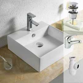 Pack Vasque Quadra + Robinet Nice | Rue du Bain