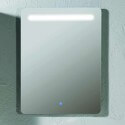 Armario de baño 2 cajones + lavabo y espejo Led, 60x46 cm, gris antracita, Mia