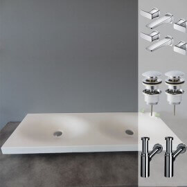 Pack Lavabo Suspendu Epure + Robinet Concep't | Rue du Bain