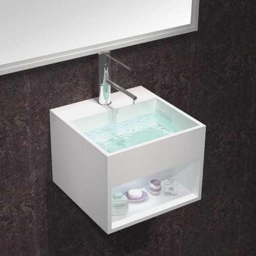 Lava Main Square - Solid Surface White Mat - 33x33 cm - Enjoy