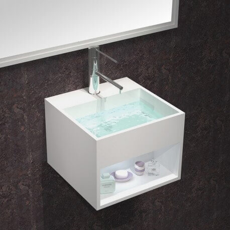 Lava Main Square - Solid Surface White Mat - 33x33 cm - Enjoy