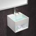 Lava Main Square - Solid Surface White Mat - 33x33 cm - Goditi