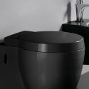 Slimming WC Design Suspended Black Duroplastic - Charm