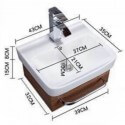 Platzsparendes Badezimmermöbel-Set - Holz - 44x36 cm - iD