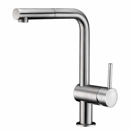 Rubinetto evier/bec estraibile - Spazzolato in acciaio inox - Stile