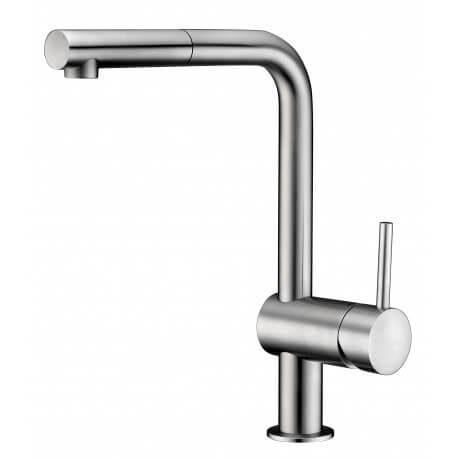 Rubinetto evier/bec estraibile - Spazzolato in acciaio inox - Stile