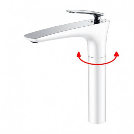 Faucet Mitigeur Evier/Vask Uplifted - Chromé/Blanc - Concep't