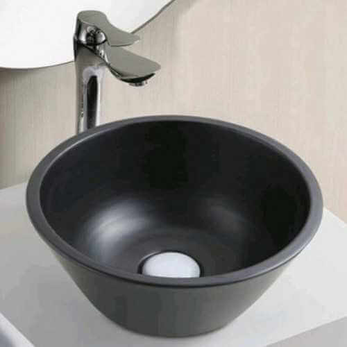 Vasque à Poser Ronde - Céramique Noire - 29 cm – ArDeco | Rue du Bain