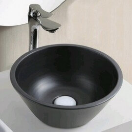 Vasque à Poser Ronde - Céramique Noire - 33 cm – ArDeco