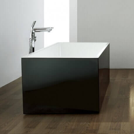 Baignoire ilot rectangulaire noire London | Rue du Bain