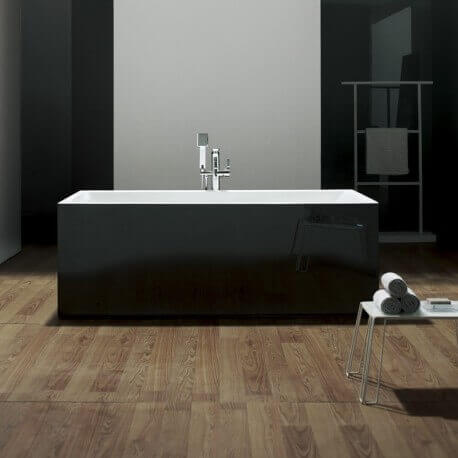 Black Rectangular Ilot Bath London