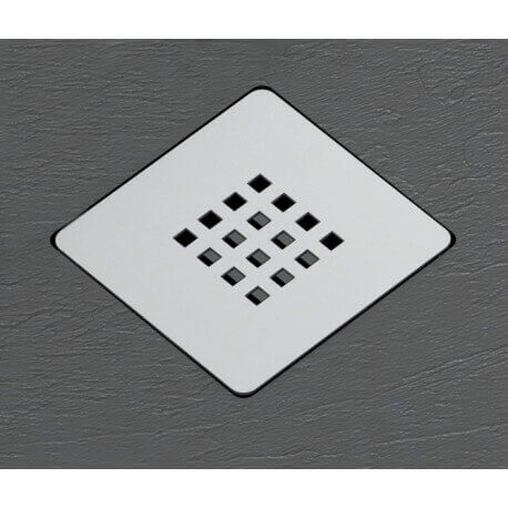 Rectangular Extra Flat Shower Receiver - Solid surface Anthracite - Mineral