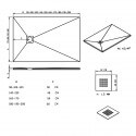 Ricevitore doccia rettangolare extra piatto - Superficie solida Antracite - Minerale