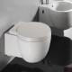 WC Suspendu Compact Blanc avec Abattant Charm | Rue du Bain