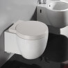 Compacto WC sostenido con revestimiento de cerámica blanca - 50x41 cm - Charm